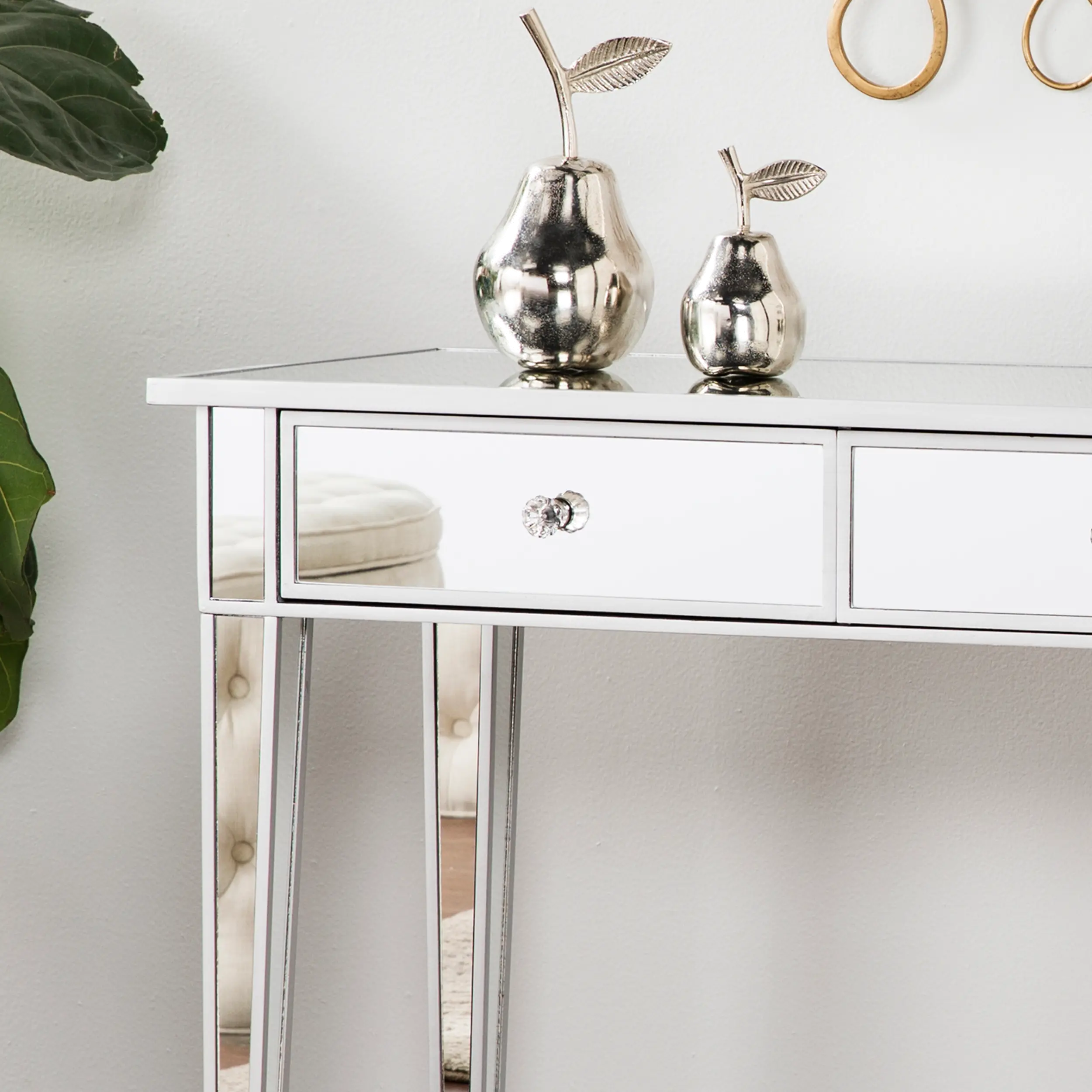 Mirage Mirrored 2-Drawer Console Table