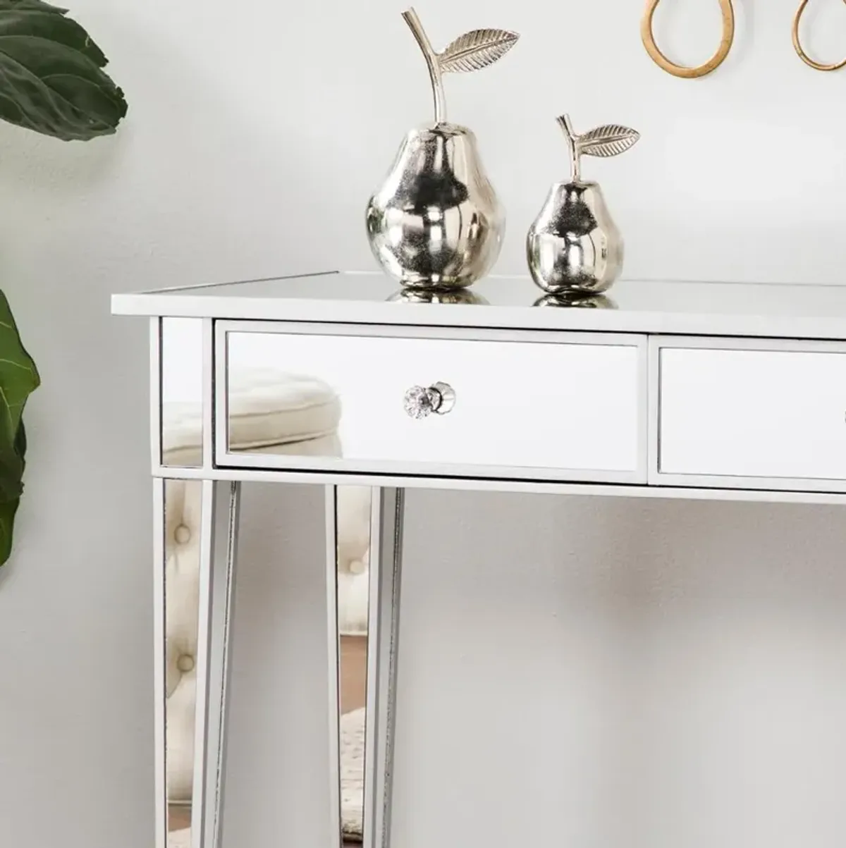 Mirage Mirrored 2-Drawer Console Table