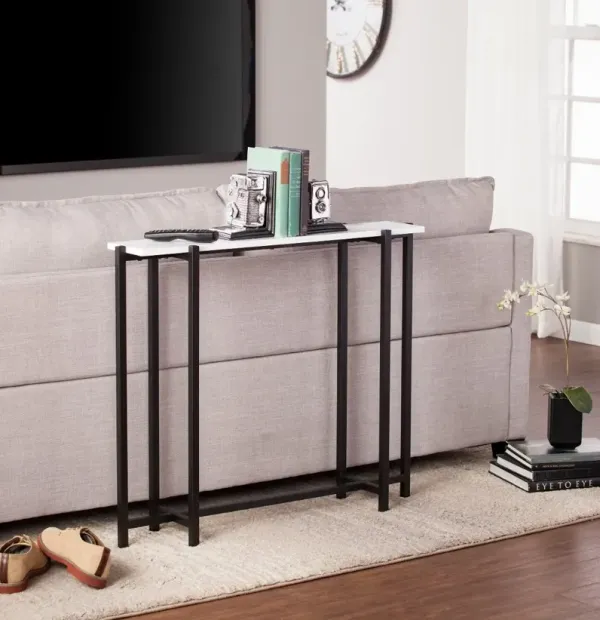 Helena Black & White Small Console Table