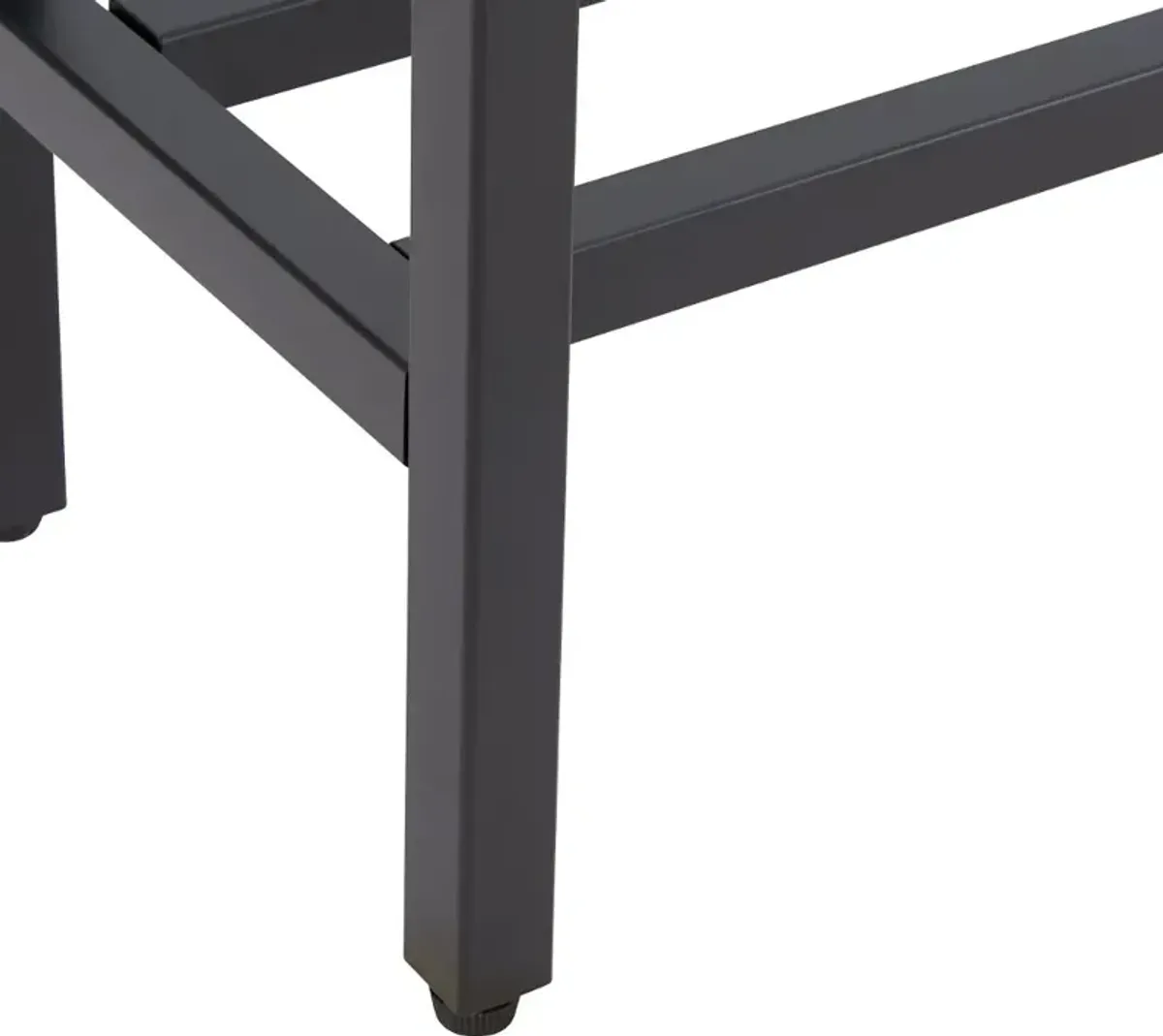 Darrin Long Black Console Table with Mirrored Top