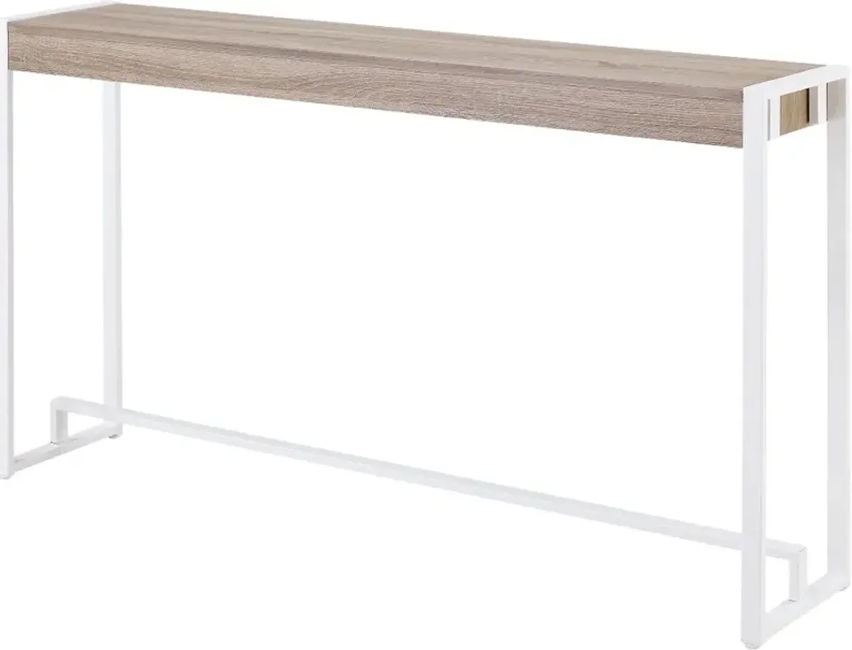 Holly & Martin Macen Mocha Gray & White Console Table