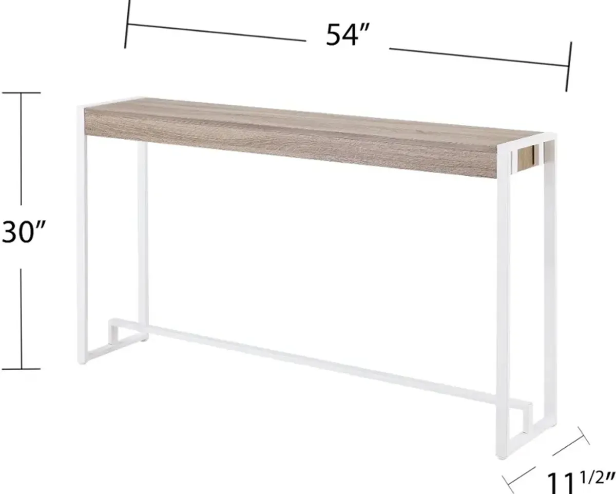 Holly & Martin Macen Mocha Gray & White Console Table