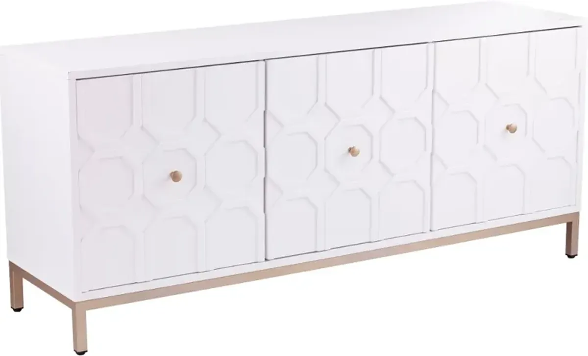 Gramdlynn White Three-Door Accent Cabinet