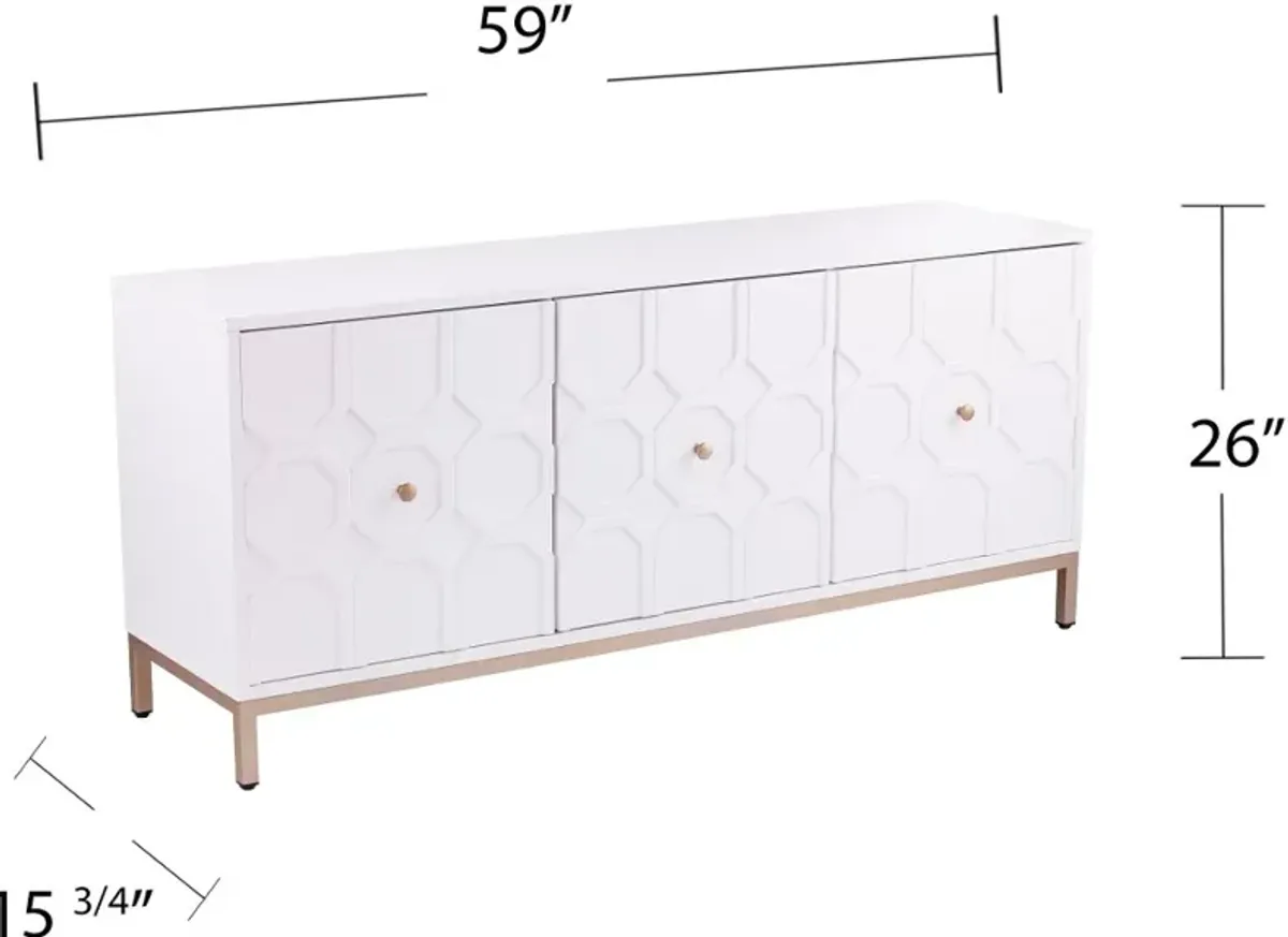 Gramdlynn White Three-Door Accent Cabinet