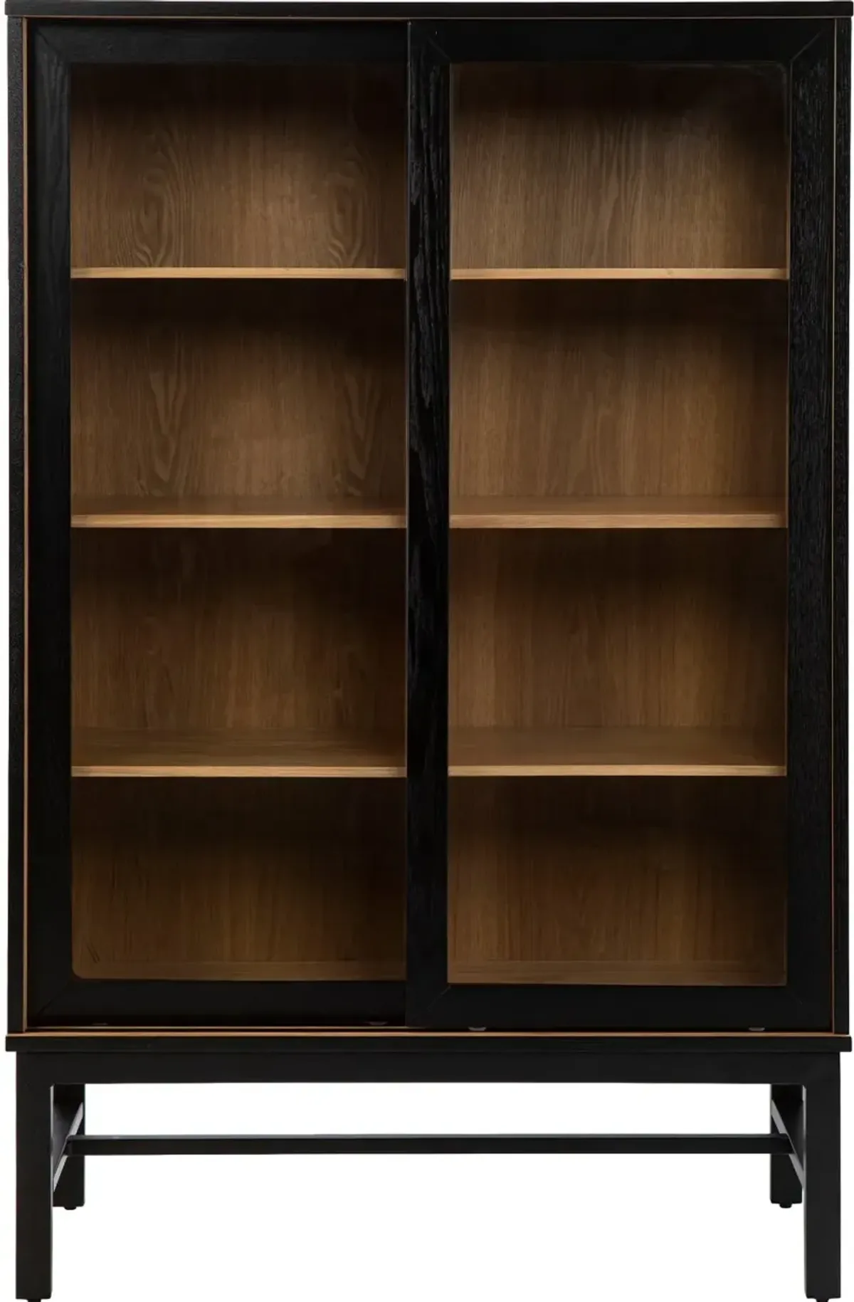 Hearzly Black Display Cabinet