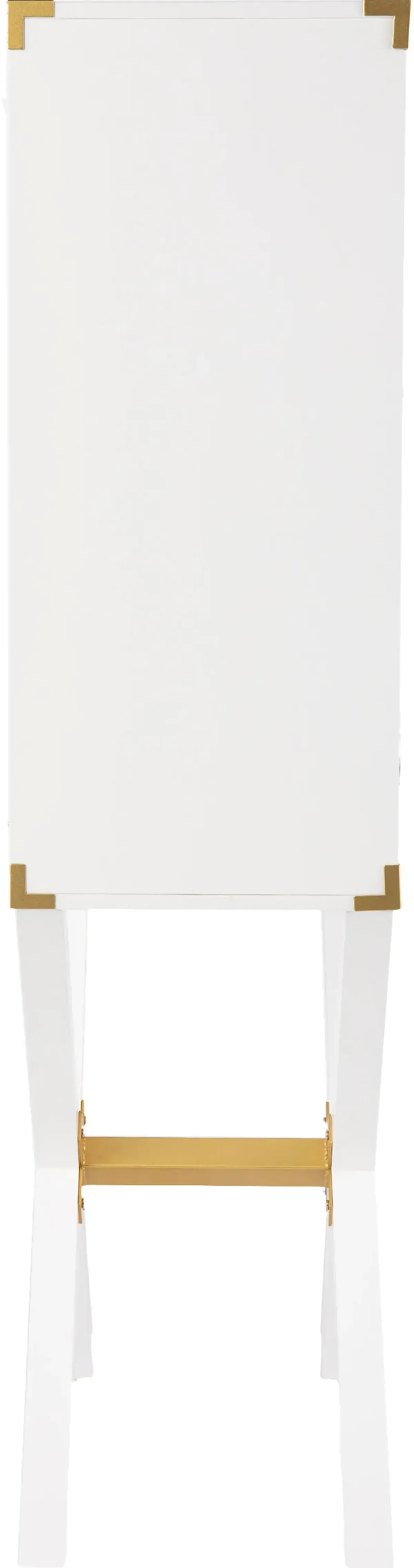 Campaign Tall White Bar Cabinet