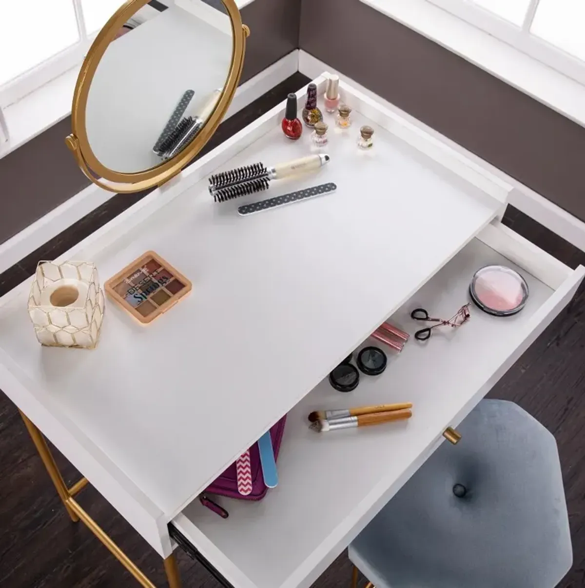 Derald Vanity Table with Mirror