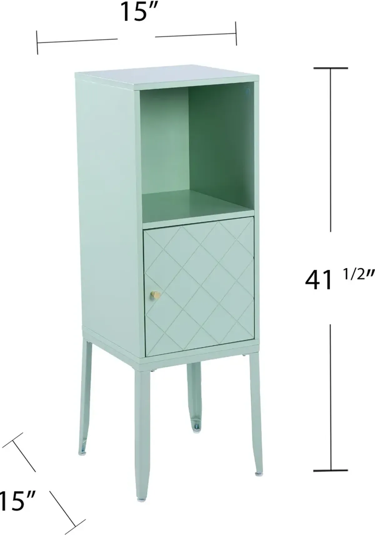 Herzo Mint Tall Storage Cabinet