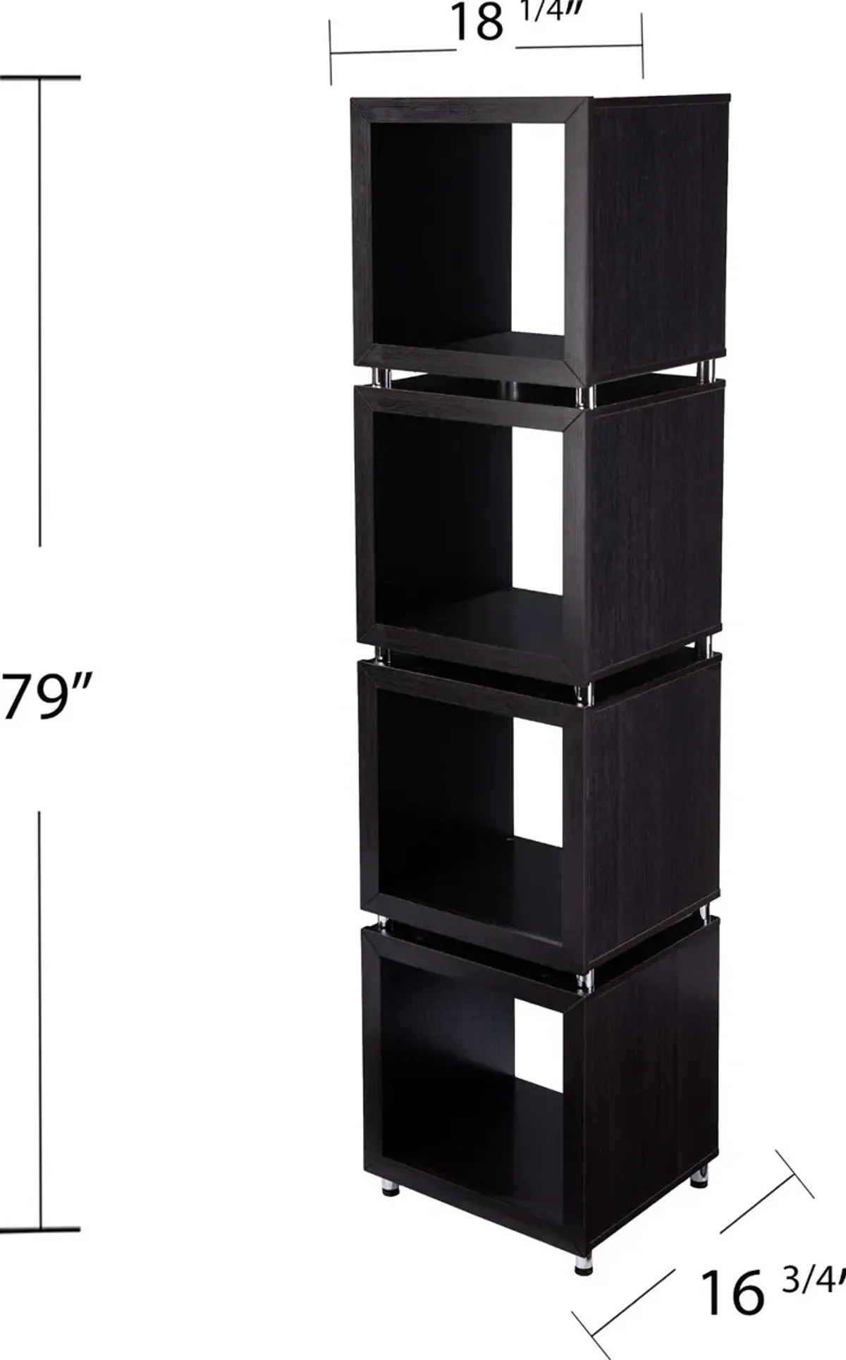 Portgren Modern 4-Tier Bookshelf