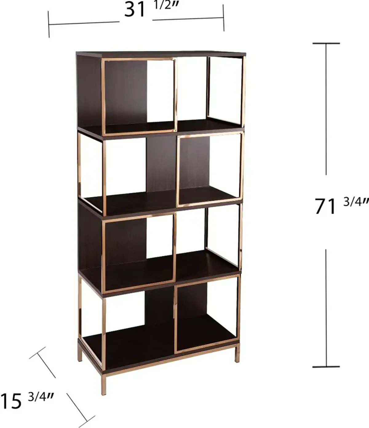 Dunleer Modern Bookcase