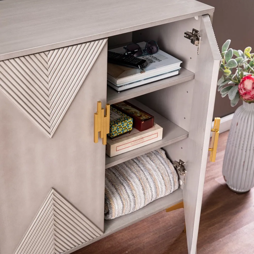 Lantara Gray Modern Storage Cabinet