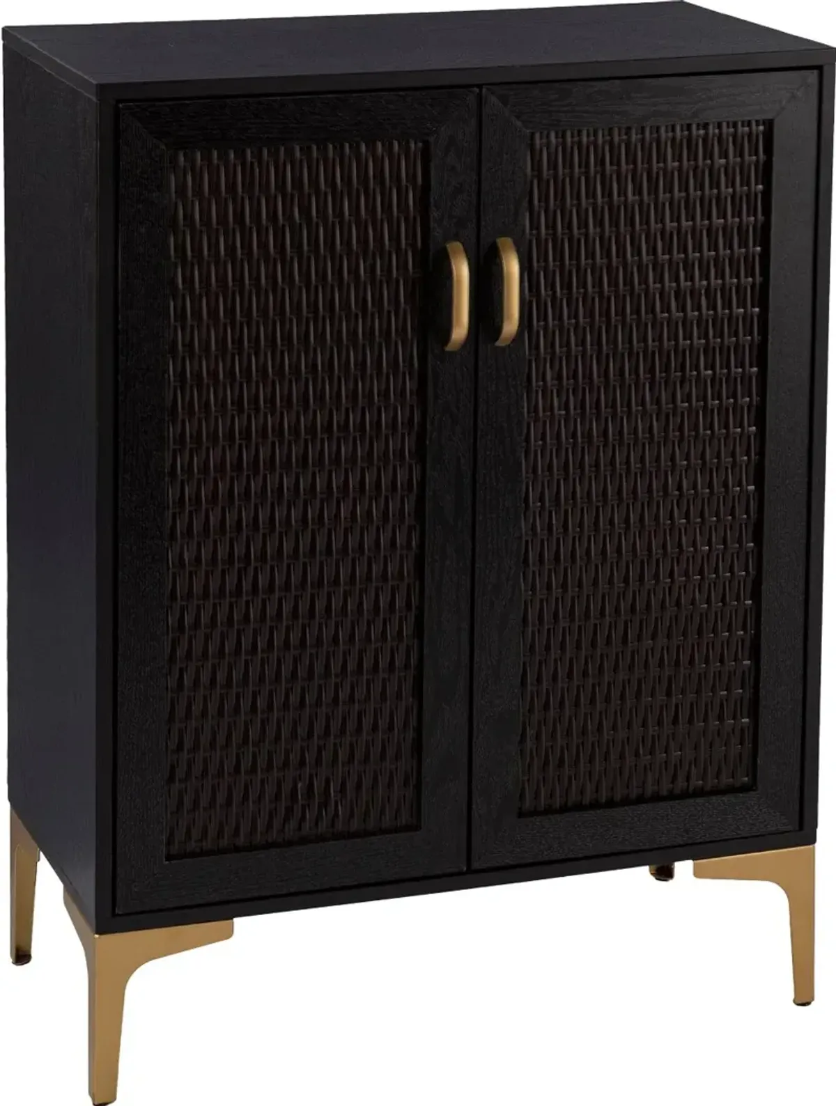 Rolliston Black & Gold Bar Cabinet