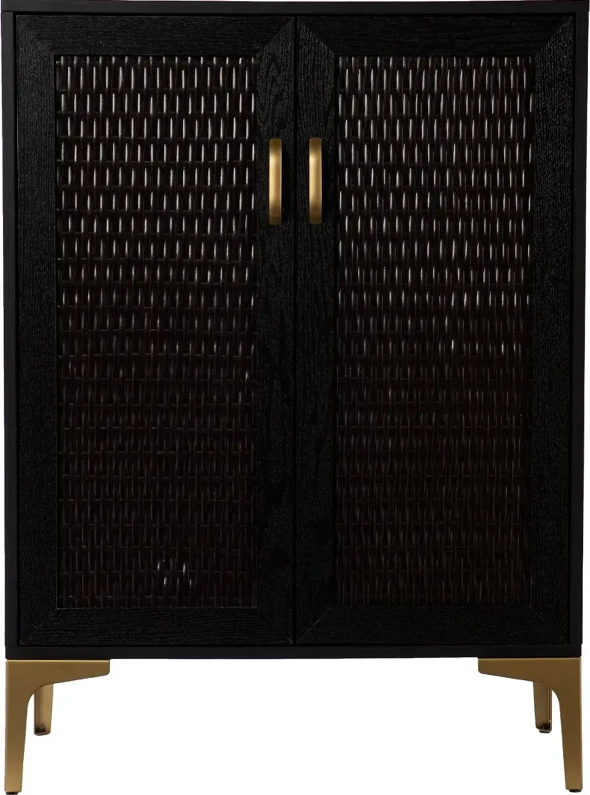 Rolliston Black & Gold Bar Cabinet