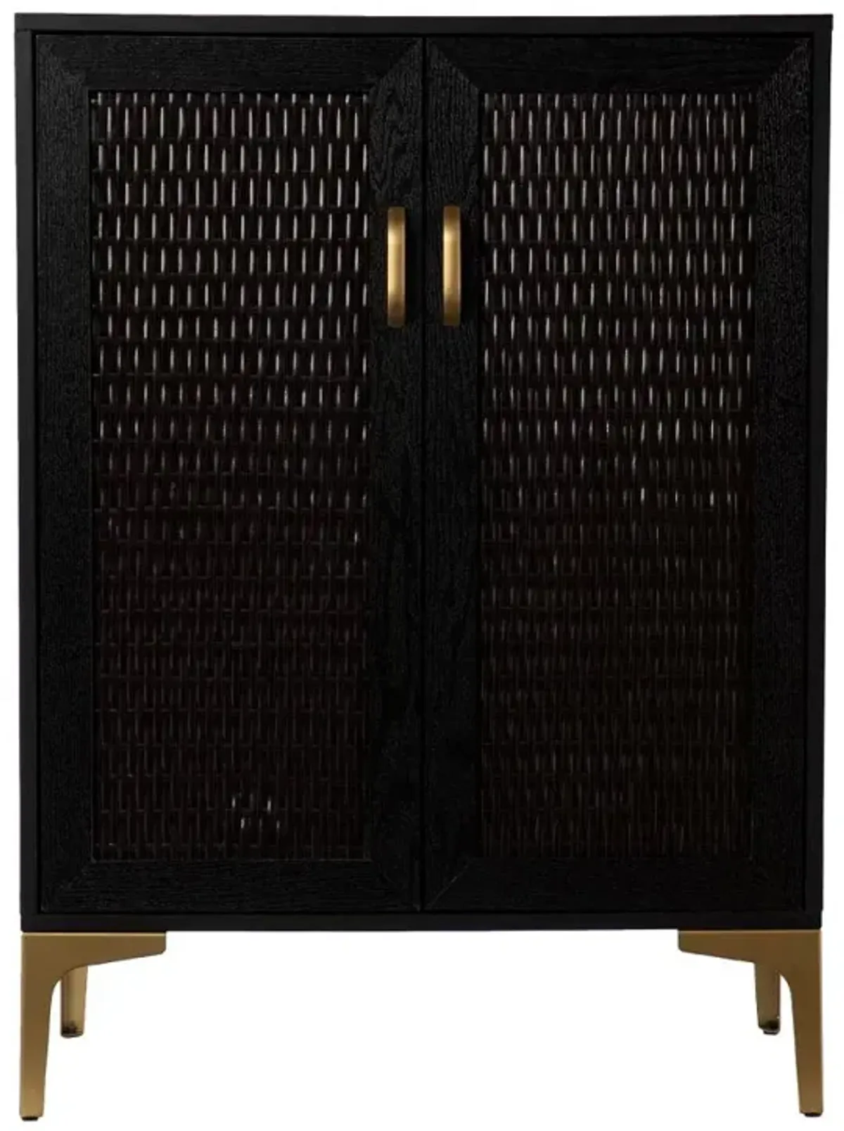 Rolliston Black and Gold Bar Cabinet