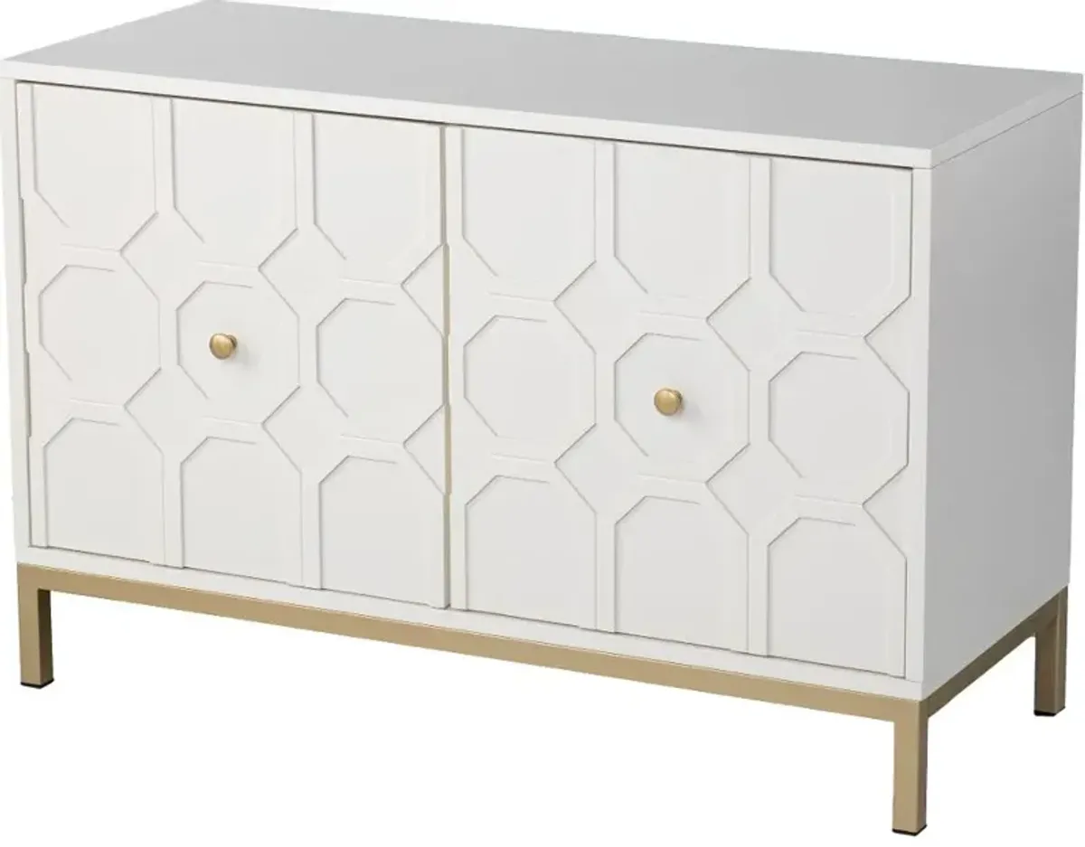 Gramdlynn White Two-Door Accent Cabinet