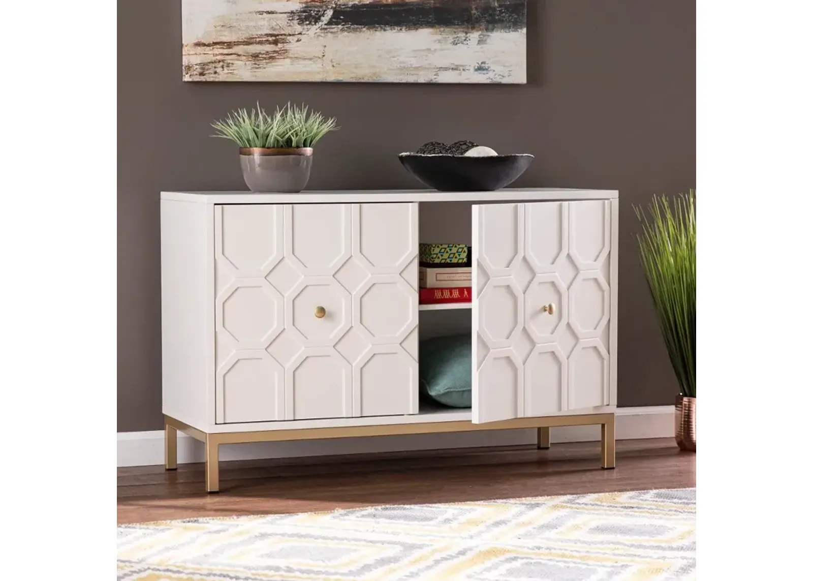 Gramdlynn White Two-Door Accent Cabinet