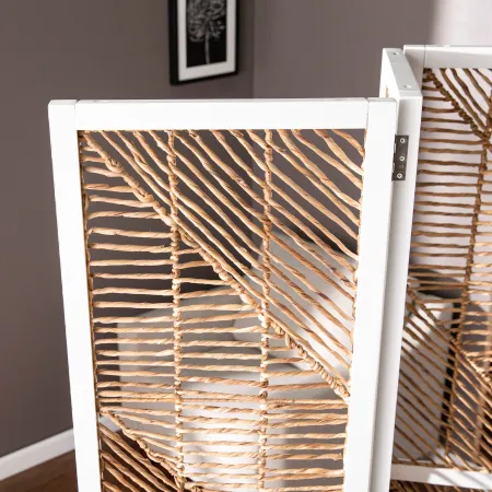 Quilino Light Brown Woven Room Divider