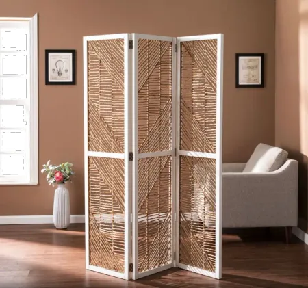 Quilino Light Brown Woven Room Divider