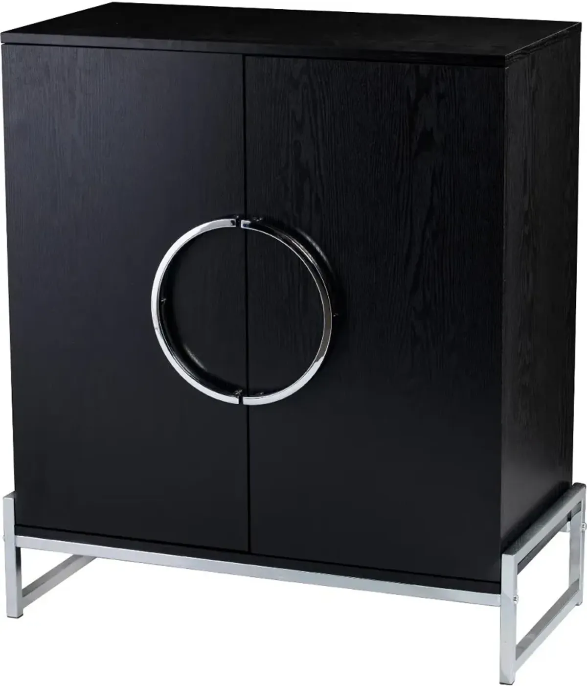 Pierton Black Double-Door Bar Cabinet