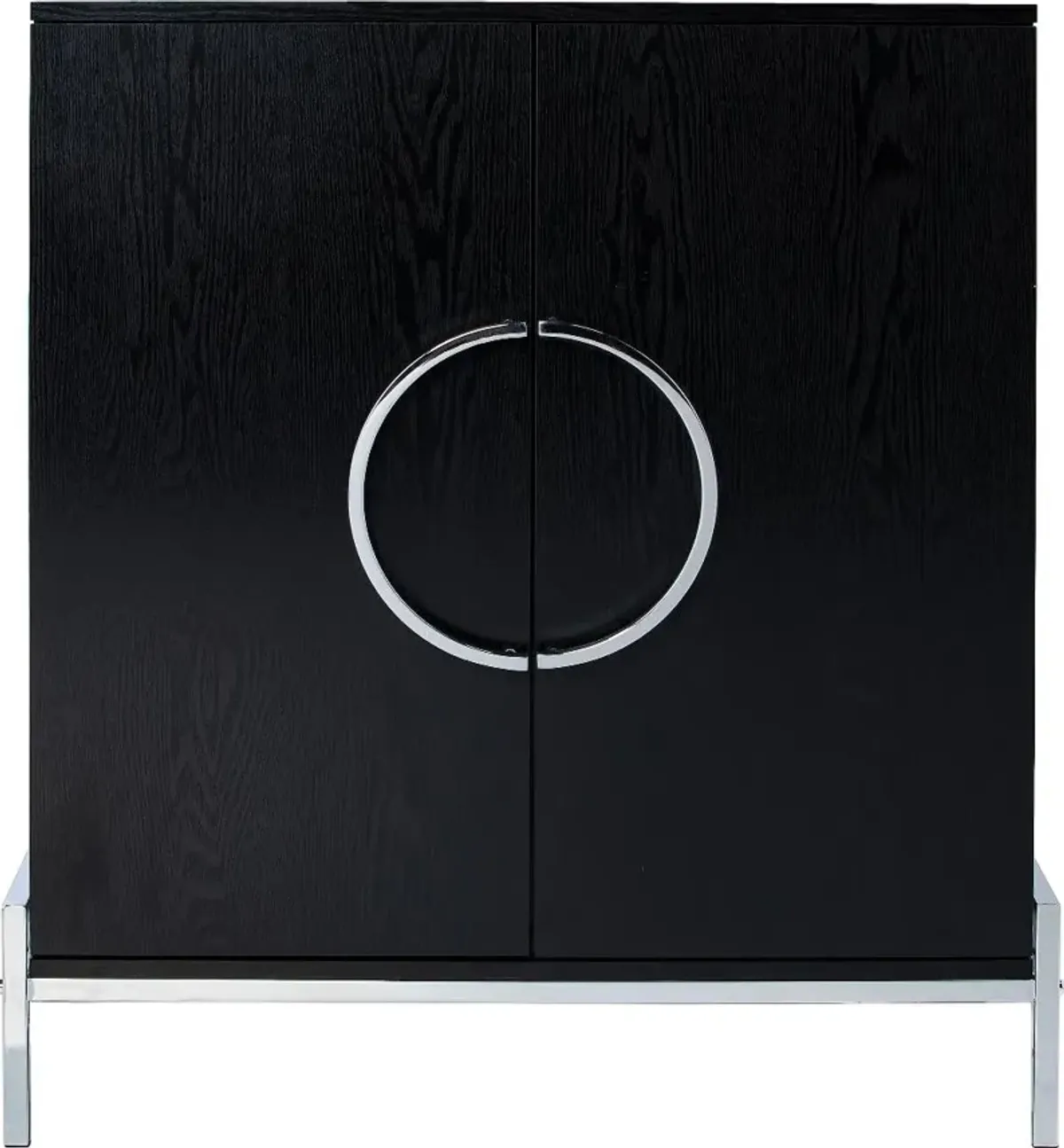 Pierton Black Double-Door Bar Cabinet