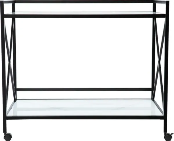 Maxton Black & White Bar Cart
