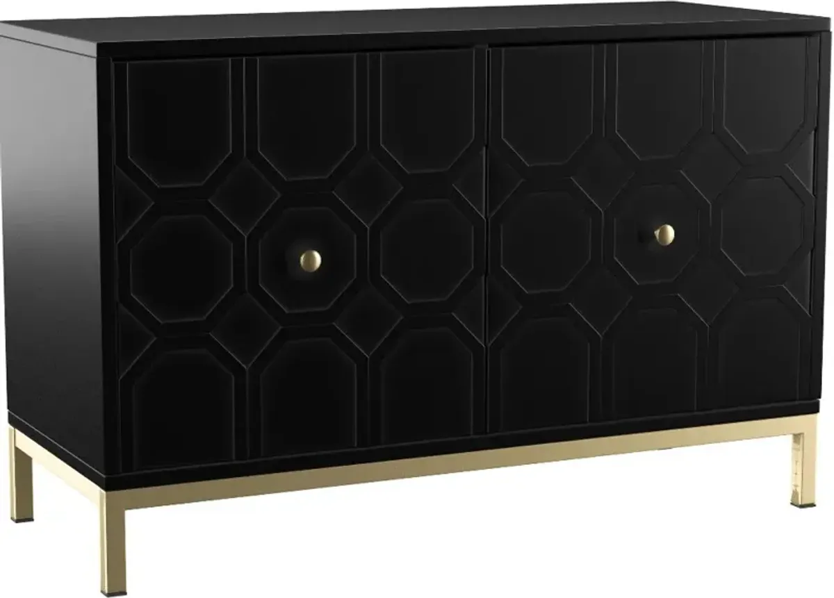 Gramdlynn Black Two-Door Accent Cabinet