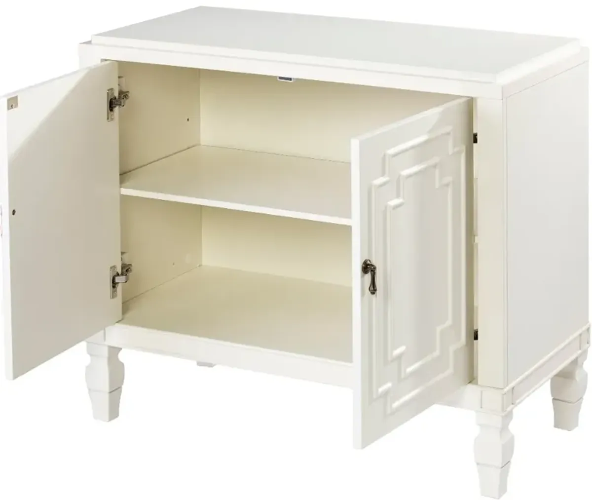 Tropman Antique White Double-Door Accent Cabinet