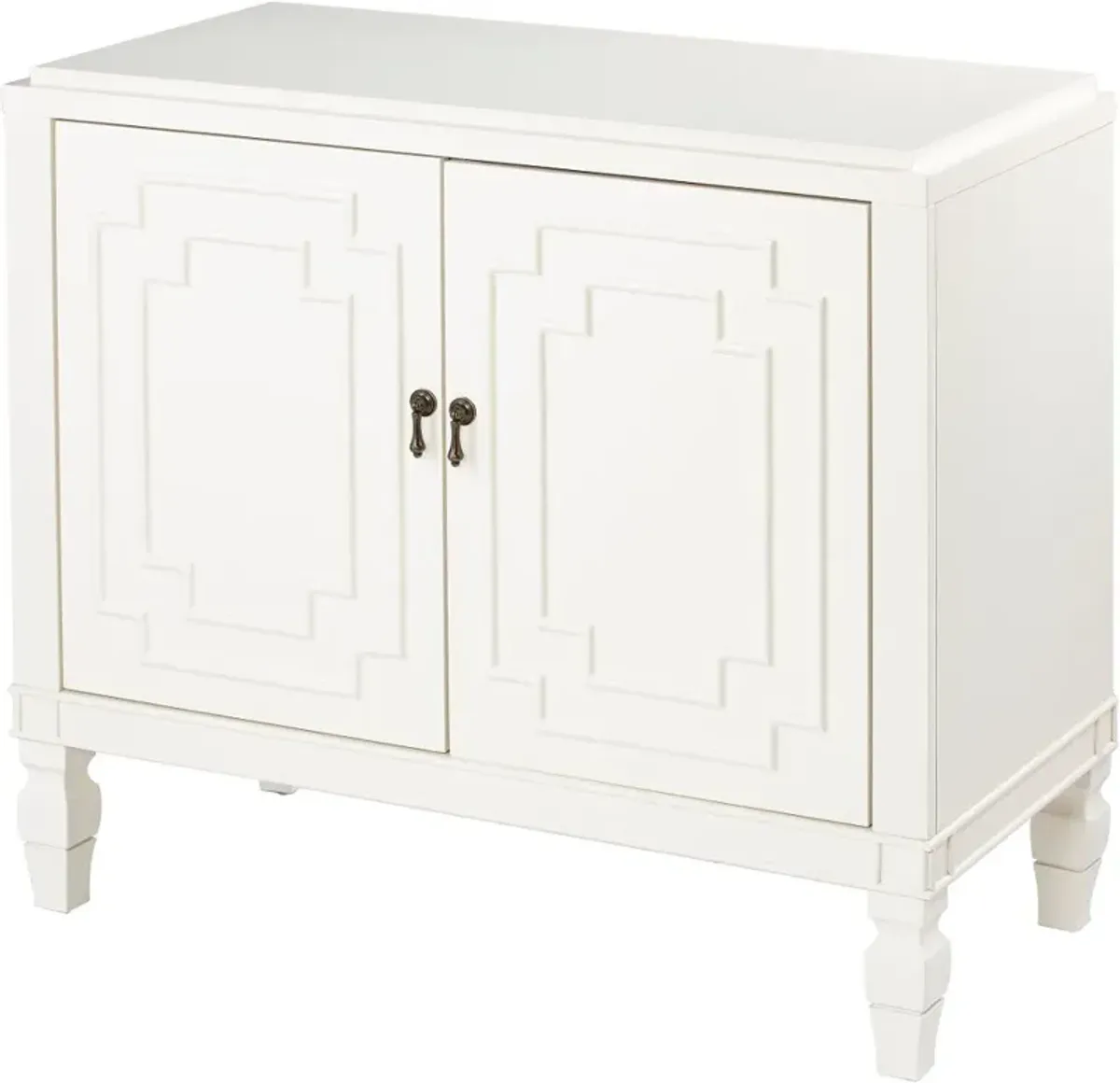 Tropman Antique White Double-Door Accent Cabinet