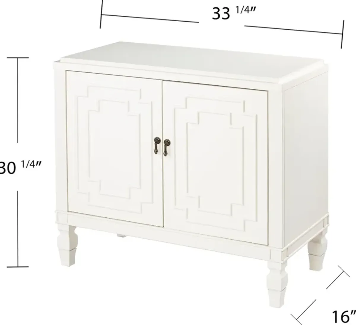 Tropman Antique White Double-Door Accent Cabinet