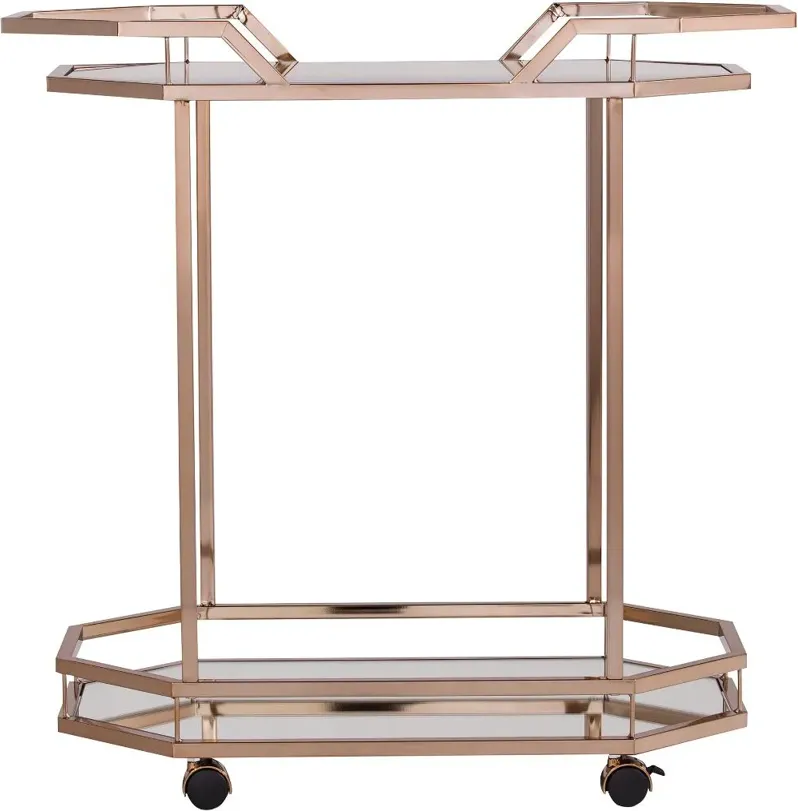 Ari Champagne Art Deco Bar Cart