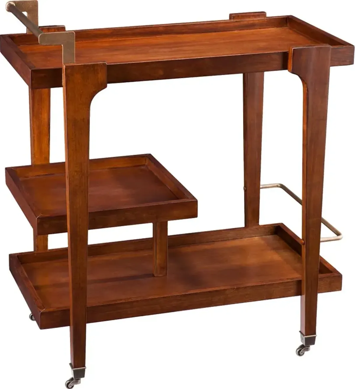 Holly & Martin Zhori Brown Midcentury Modern Bar Cart