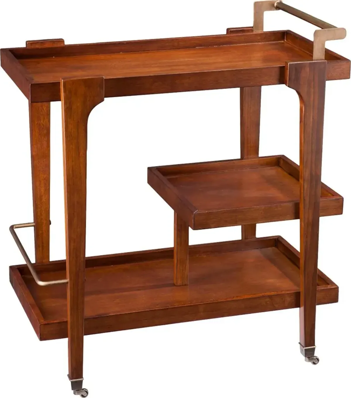 Holly & Martin Zhori Brown Midcentury Modern Bar Cart