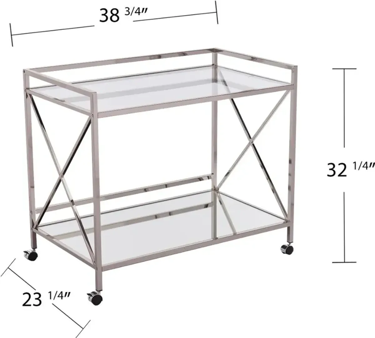 Maxton Silver Bar Cart