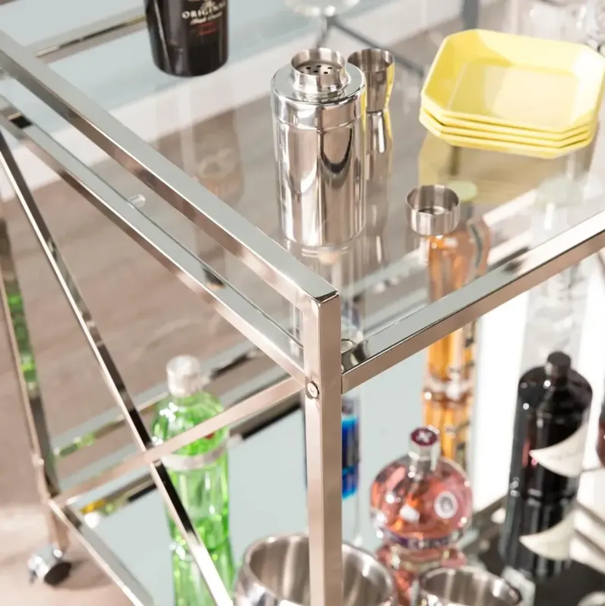 Maxton Silver Bar Cart