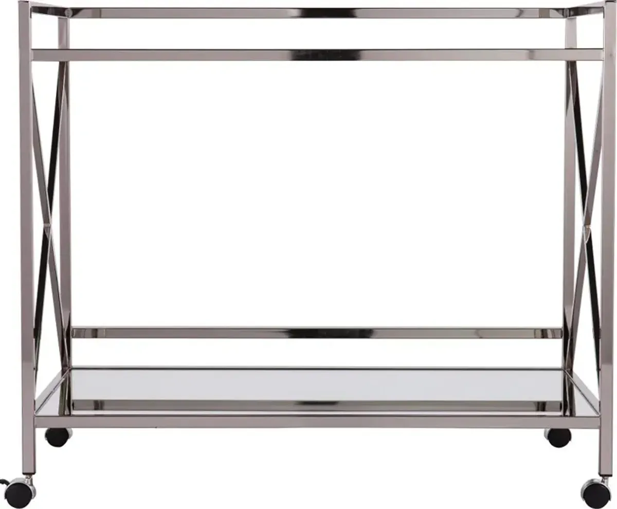 Maxton Silver Bar Cart