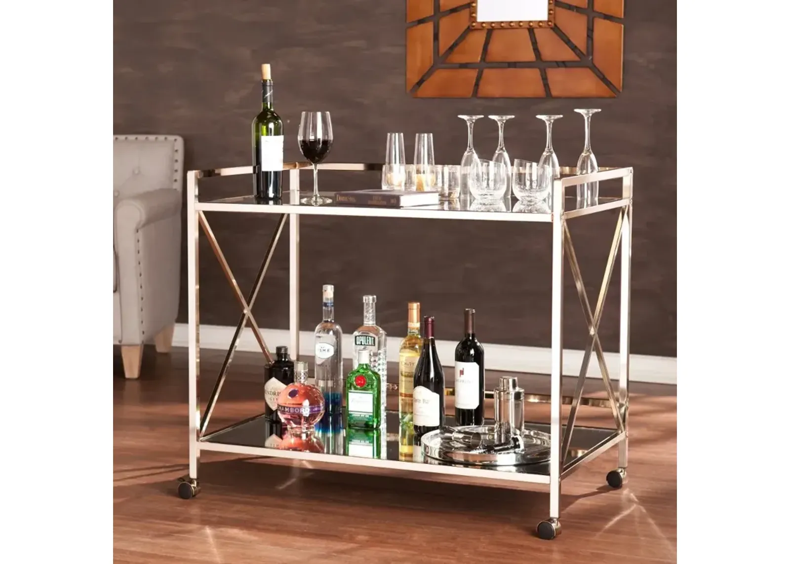 Maxton Gold Bar Cart