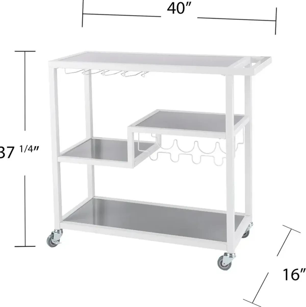 Holly & Martin Zephs White Bar Cart