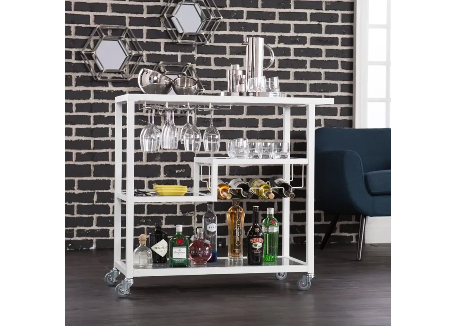 Holly & Martin Zephs White Bar Cart