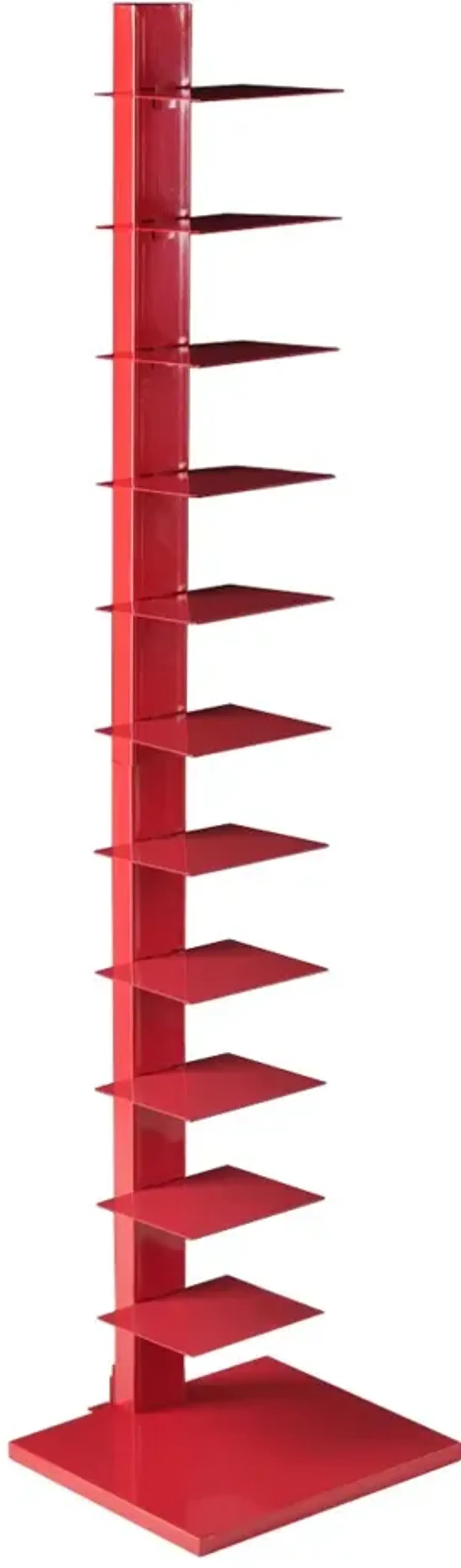 Stewartby Poppy Red Spine Tower Bookshelf