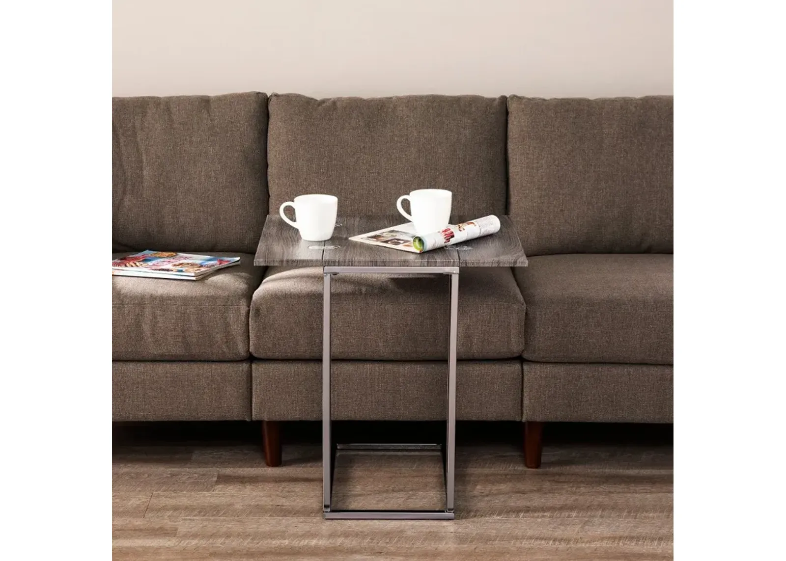 Clarkdom Gray Expandable C-Table