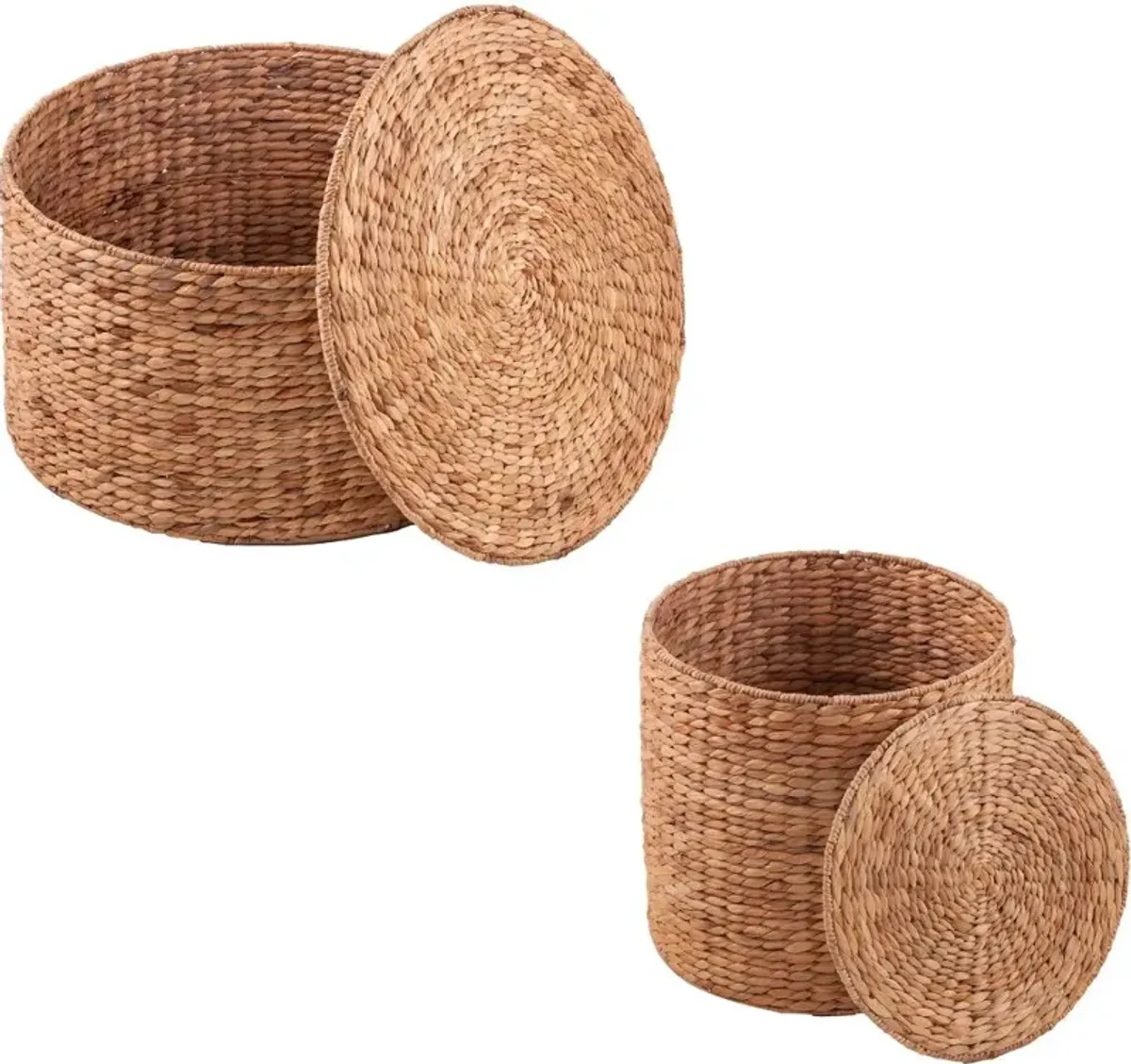 Satalia Round Hyacinth Storage Tables Set of 2