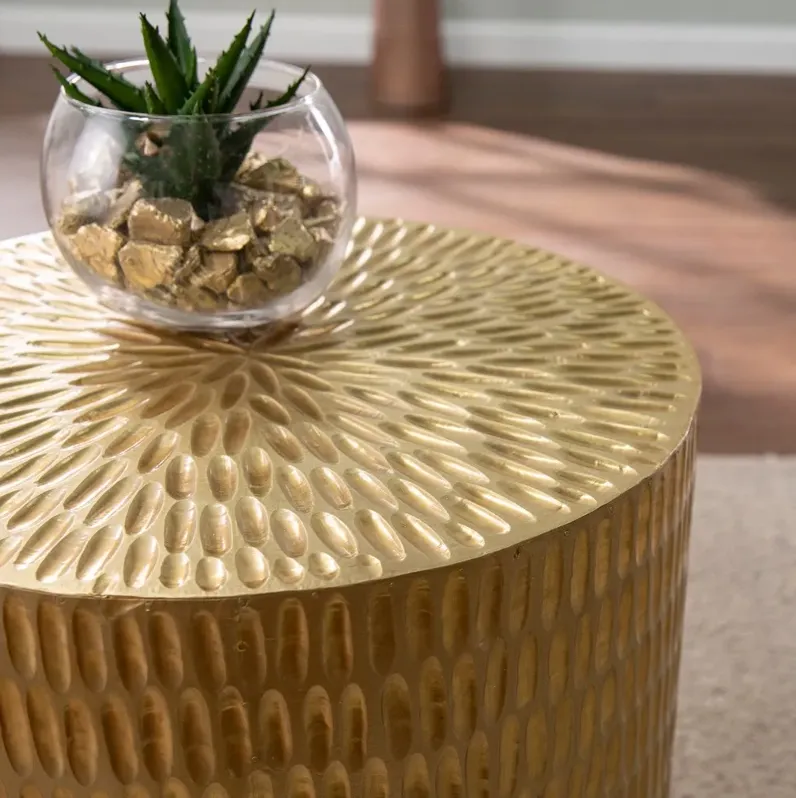 Doylin Brass Round Accent Table