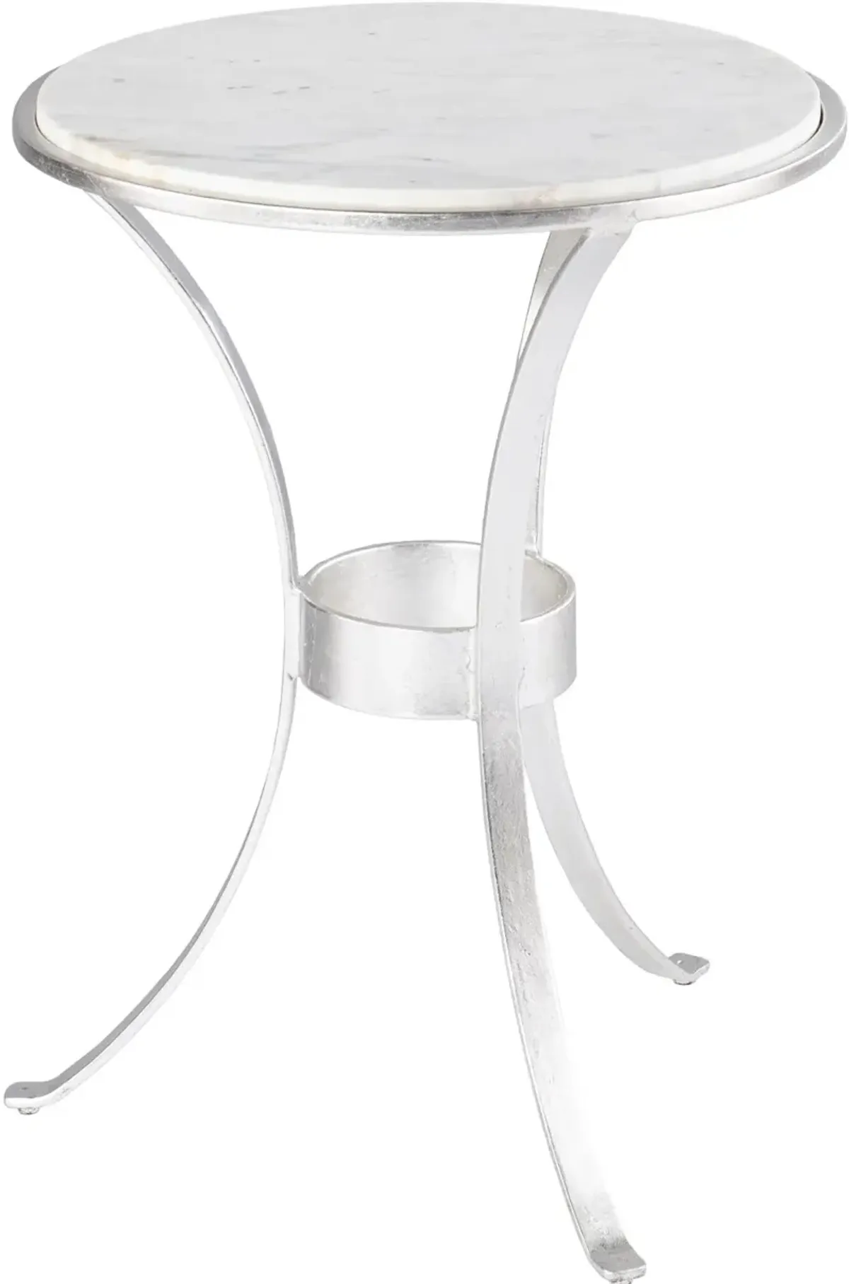 Fordoche Silver & Marble Round Accent Table