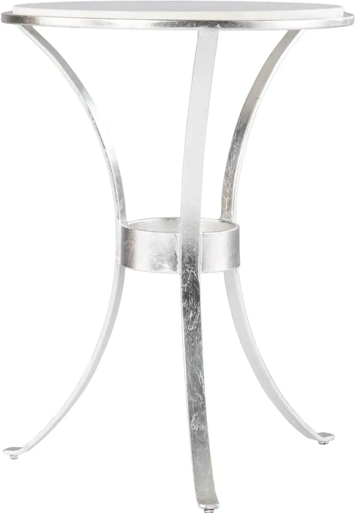 Fordoche Silver & Marble Round Accent Table