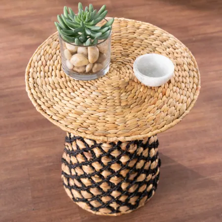 Bogardy Black & Brown Woven Accent Table
