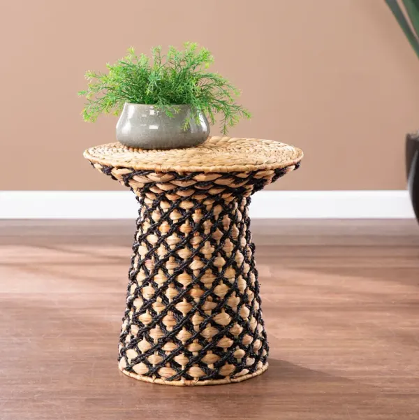 Bogardy Black & Brown Woven Accent Table