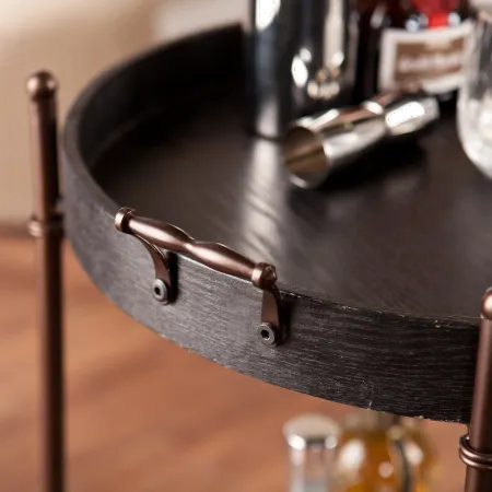Alfred Two-Tier Round Butler Table