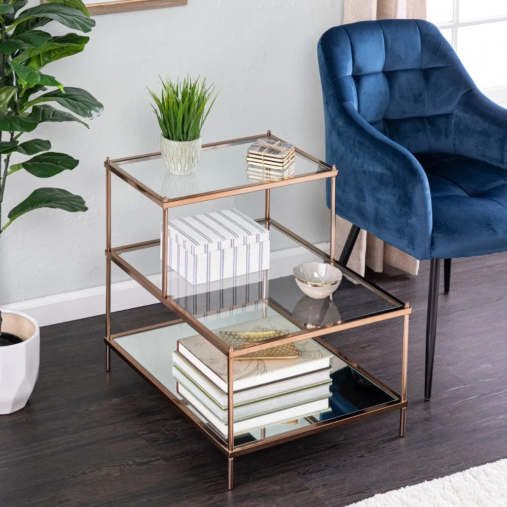 Knox Gold Mirrored Accent Table