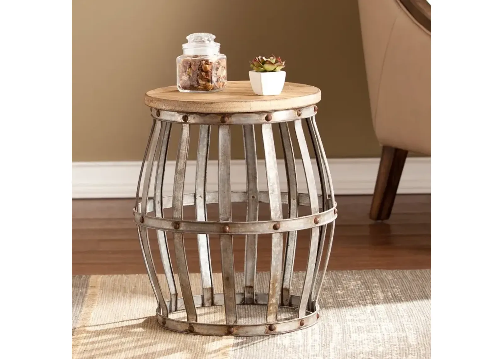 Mencino Rustic Accent Table