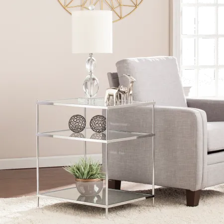 Knox Chrome Mirrored Side Table
